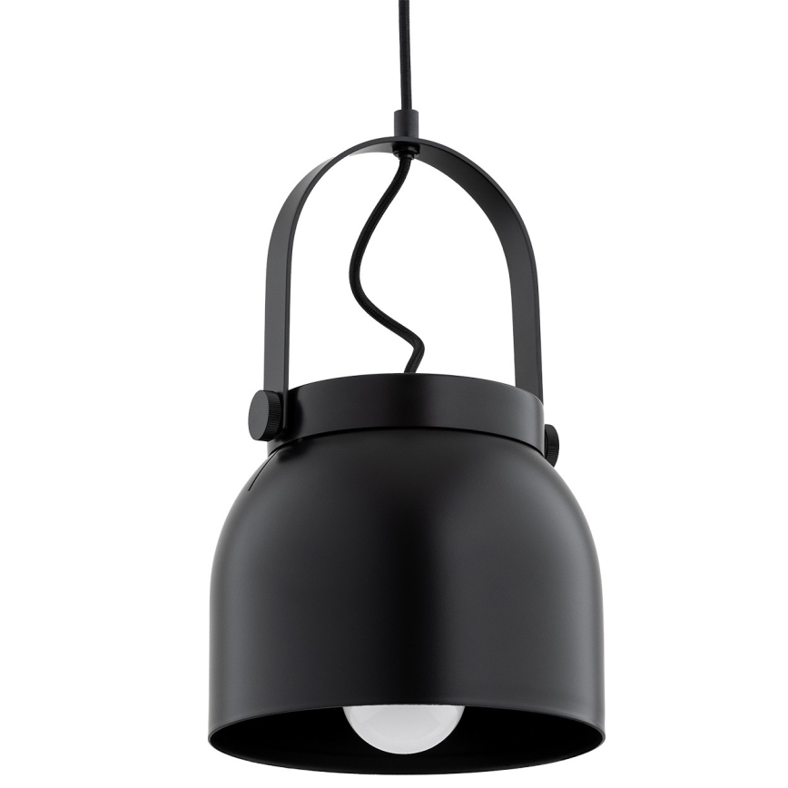 Argon 8281 - Lampadario a sospensione con filo LOGAN 1xE27/15W/230V diametro 20 cm nero