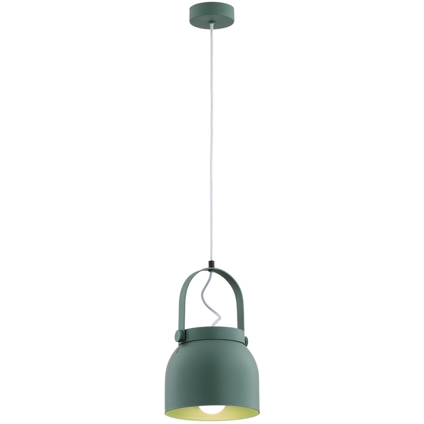 Argon 8283 - Lampadario a sospensione con filo LOGAN 1xE27/15W/230V diametro 20 cm verde