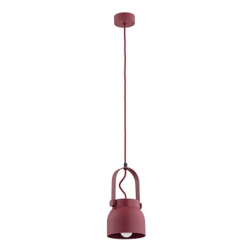Argon 8292 - Lampadario a sospensione con filo LOGAN 1xE27/15W/230V diametro 14 cm rosso