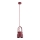 Argon 8292 - Lampadario a sospensione con filo LOGAN 1xE27/15W/230V diametro 14 cm rosso