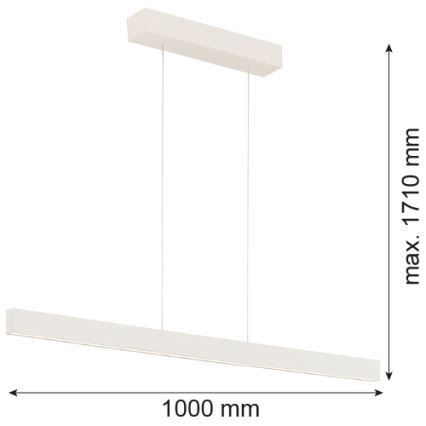 Argon 8302 - Lampadario LED a cavo BALANS LED/35W/230V 3000K crema