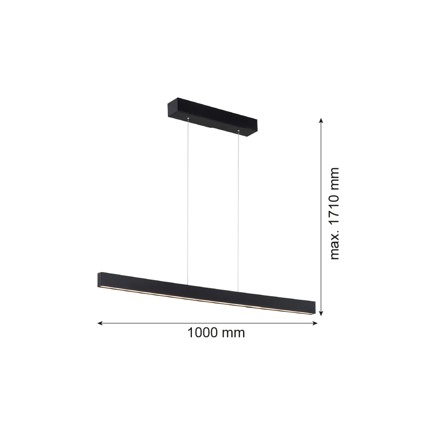 Argon 8303 - Lampadario LED a sospensione con filo BALANS LED/35W/230V 3000K nero