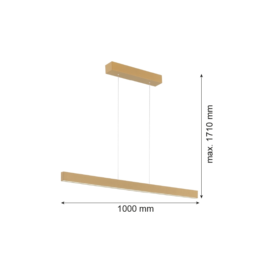 Argon 8306 - Lampadario LED a sospensione con filo BALANS LED/35W/230V 3000K oro