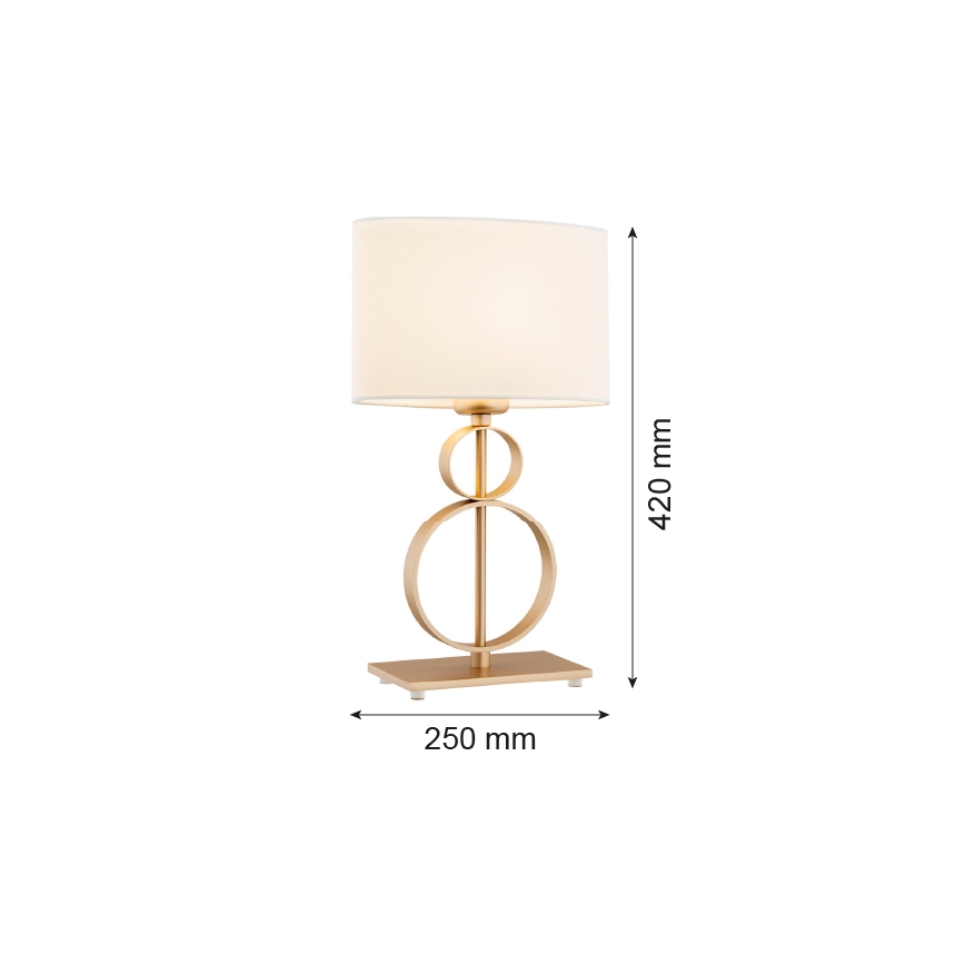 Argon 8310 - Lampe de table PERSEO 1xE27/15W/230V 42 cm crème/doré