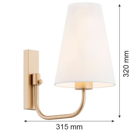 Argon 8312 - Applique murale SAFIANO 1xE27/15W/230V doré