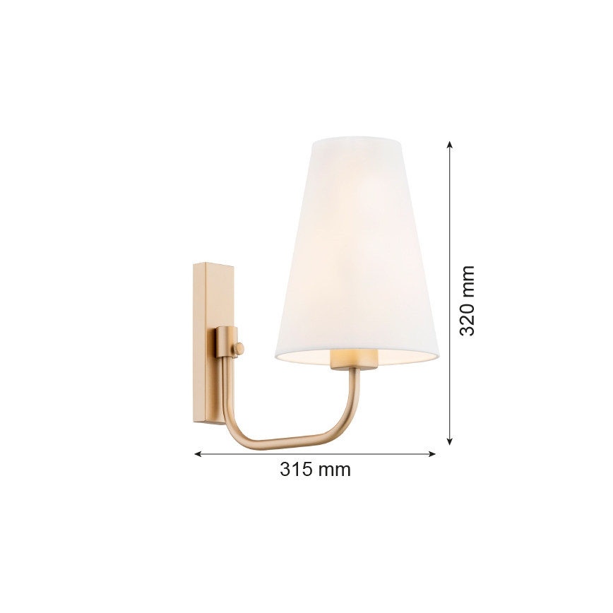 Argon 8312 - Applique murale SAFIANO 1xE27/15W/230V doré