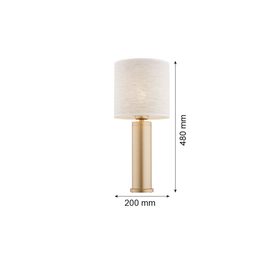Argon 8315 - Lampe de table RIVA 1xE27/15W/230V 48 cm doré