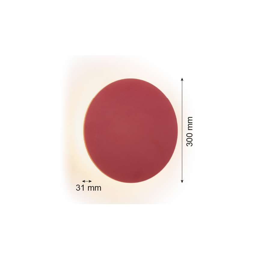 Argon 8322 - Applique murale LED OREGON PLUS LED/6W/230V 3000K 30 cm rouge