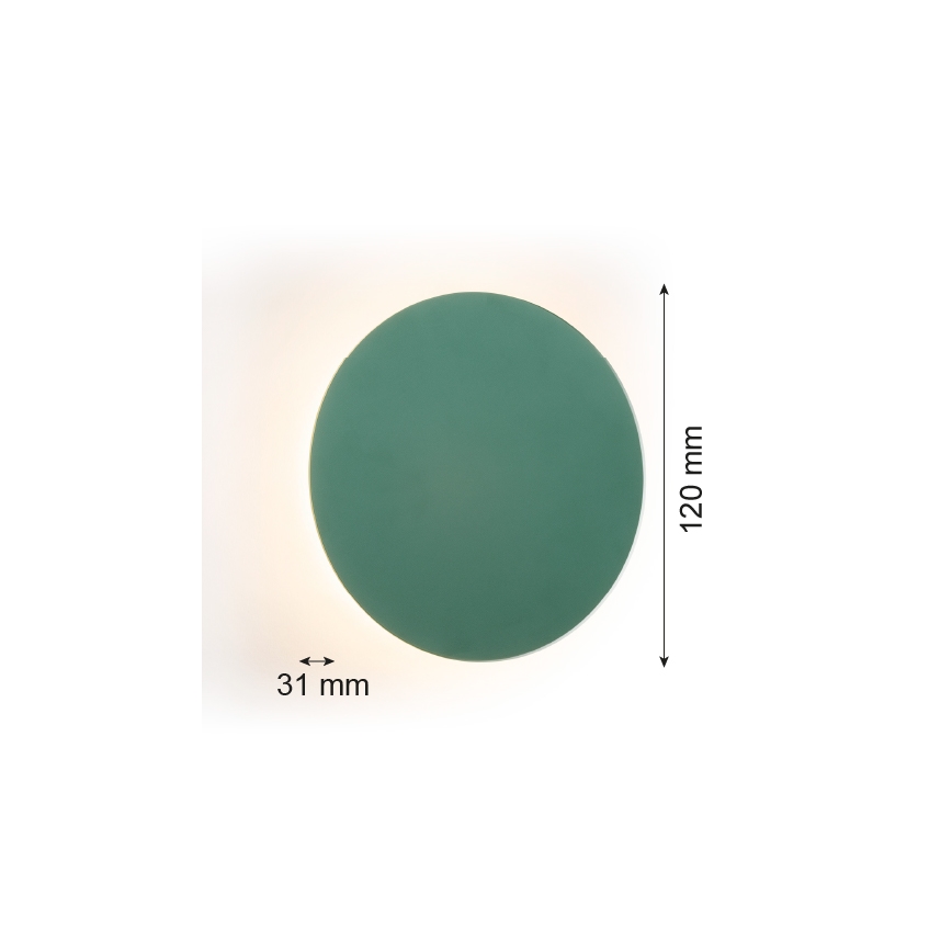 Argon 8323 - Applique murale LED OREGON PLUS LED/3W/230V 3000K 12 cm vert