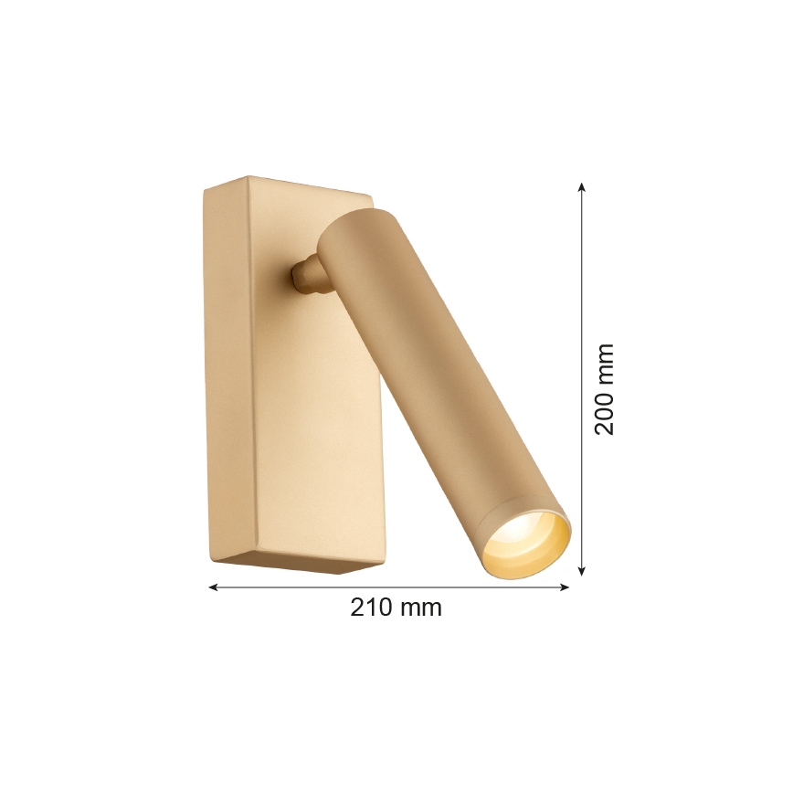 Argon 8326 - Luce Spot da parete a LED RIO LED/4,2W/230V 3000K oro