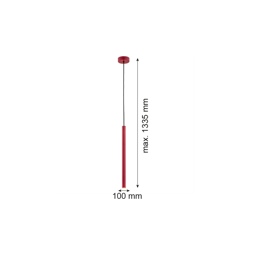 Argon 8331 - Lampadario LED a sospensione con filo RIO LED/4,2W/230V 3000K rosso