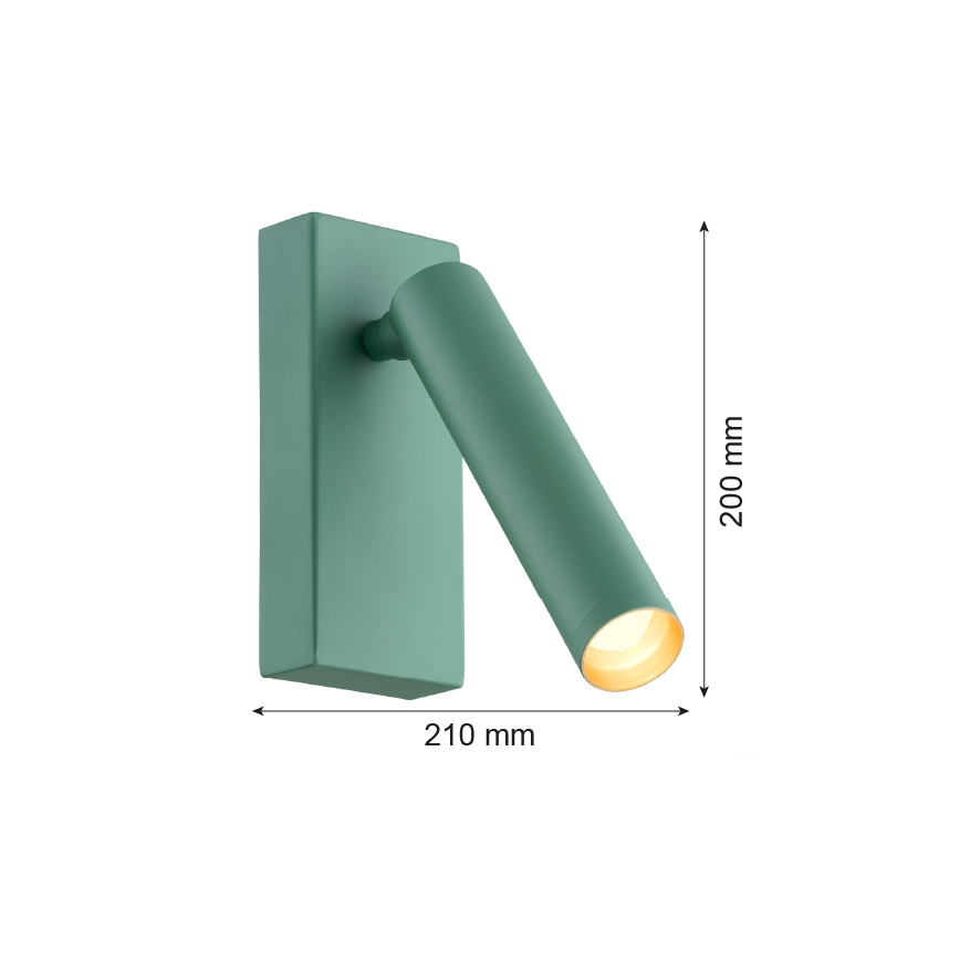 Argon 8332 - Luce Spot da parete a LED RIO LED/4,2W/230V 3000K verde