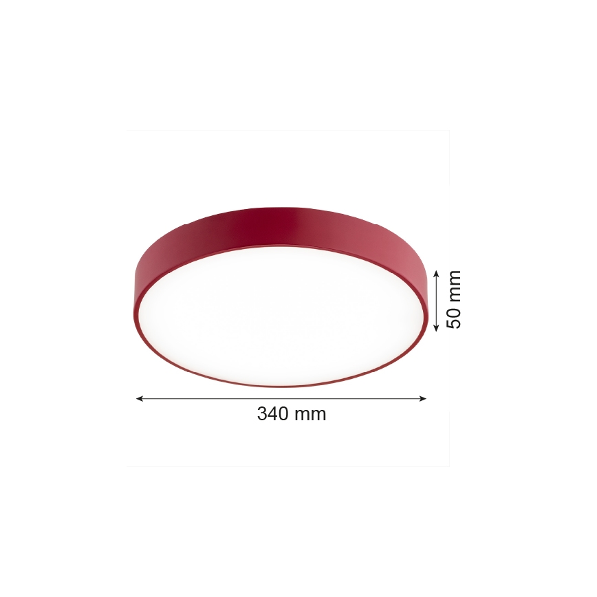 Argon 8334 - Plafoniera LED TIAMO LED/22W/230V 4000K rosso
