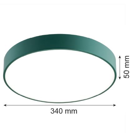 Argon 8335 - Plafoniera LED TIAMO LED/22W/230V 4000K verde