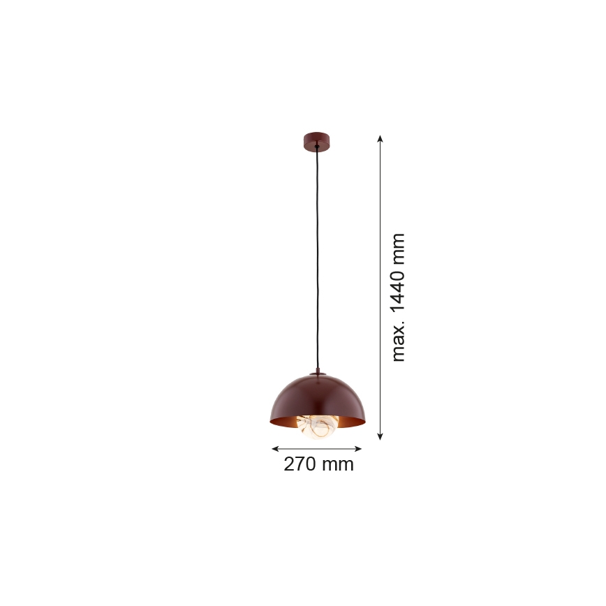 Argon 8444 - Lampadario a sospensione con filo PIAVA 1xE14/7W/230V alabastro marrone