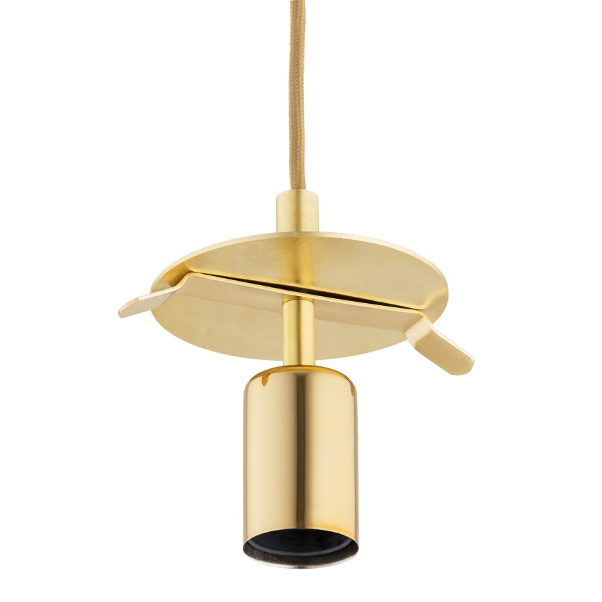 Argon 8448 - Lampadario a sospensione con filo ALMIROS 1xE27/15W/230V diametro 30 cm alabastro oro