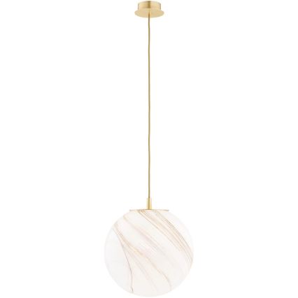 Argon 8448 - Suspension filaire ALMIROS 1xE27/15W/230V d. 30 cm albâtre doré