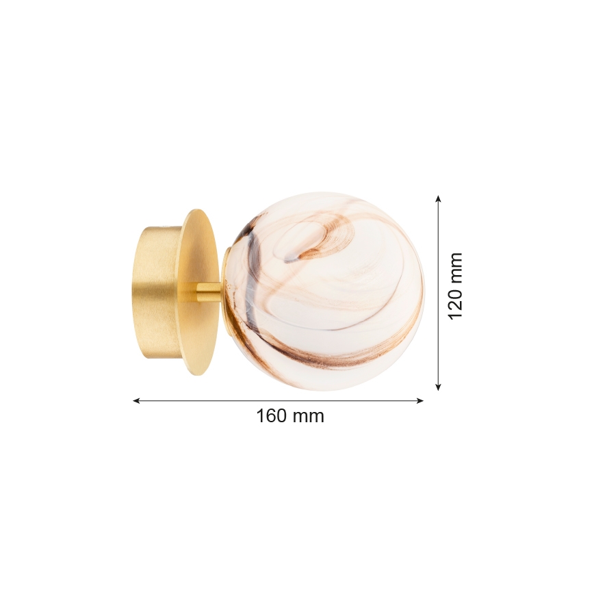 Argon 8453 - Applique FABIO 1xE14/7W/230V alabastro oro