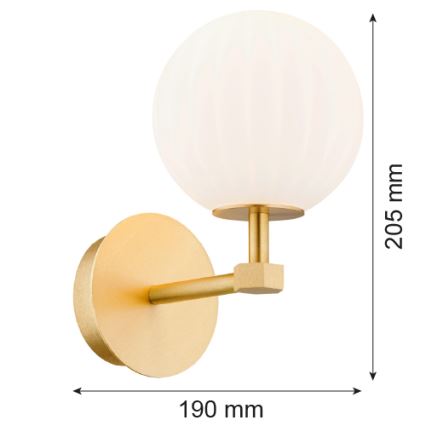 Argon 8502 - Applique PALOMA 1xE14/7W/230V oro/bianco