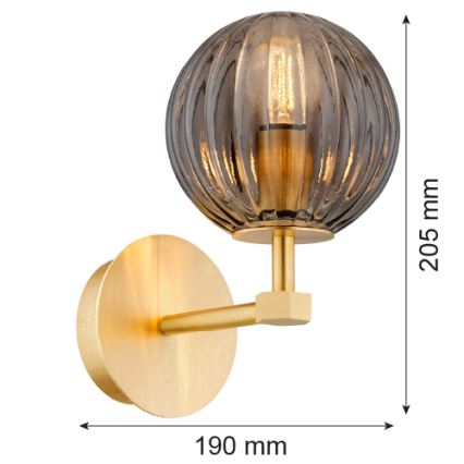Argon 8508 - Applique PALOMA 1xE14/7W/230V oro/nero