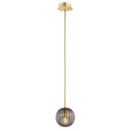 Argon 8512 - Lampadario a sospensione con filo PALOMA 1xE14/7W/230V diametro 12 cm oro/nero