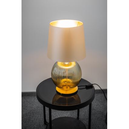 Argon 8530 - Lampe de table HAMILTON 1xE27/15W/230V 54 cm crème/gris