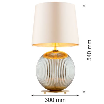Argon 8530 - Lampe de table HAMILTON 1xE27/15W/230V 54 cm crème/gris