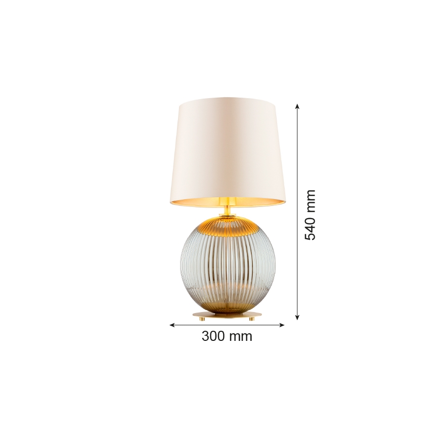 Argon 8530 - Lampe de table HAMILTON 1xE27/15W/230V 54 cm crème/gris