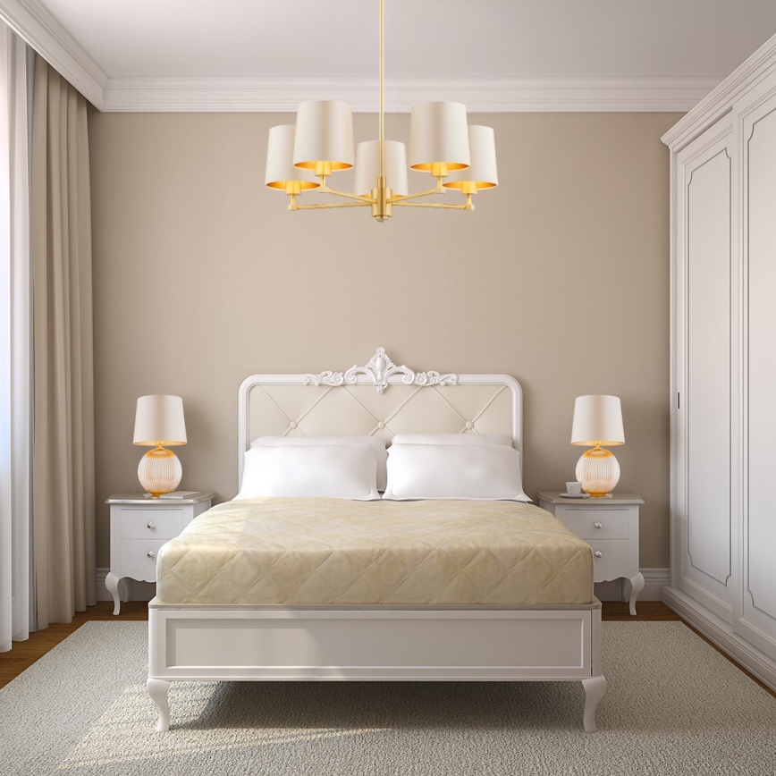 Argon 8535 - Lampada da tavolo HAMILTON 1xE27/15W/230V 54 cm color crema/beige