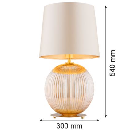 Argon 8535 - Lampada da tavolo HAMILTON 1xE27/15W/230V 54 cm color crema/beige