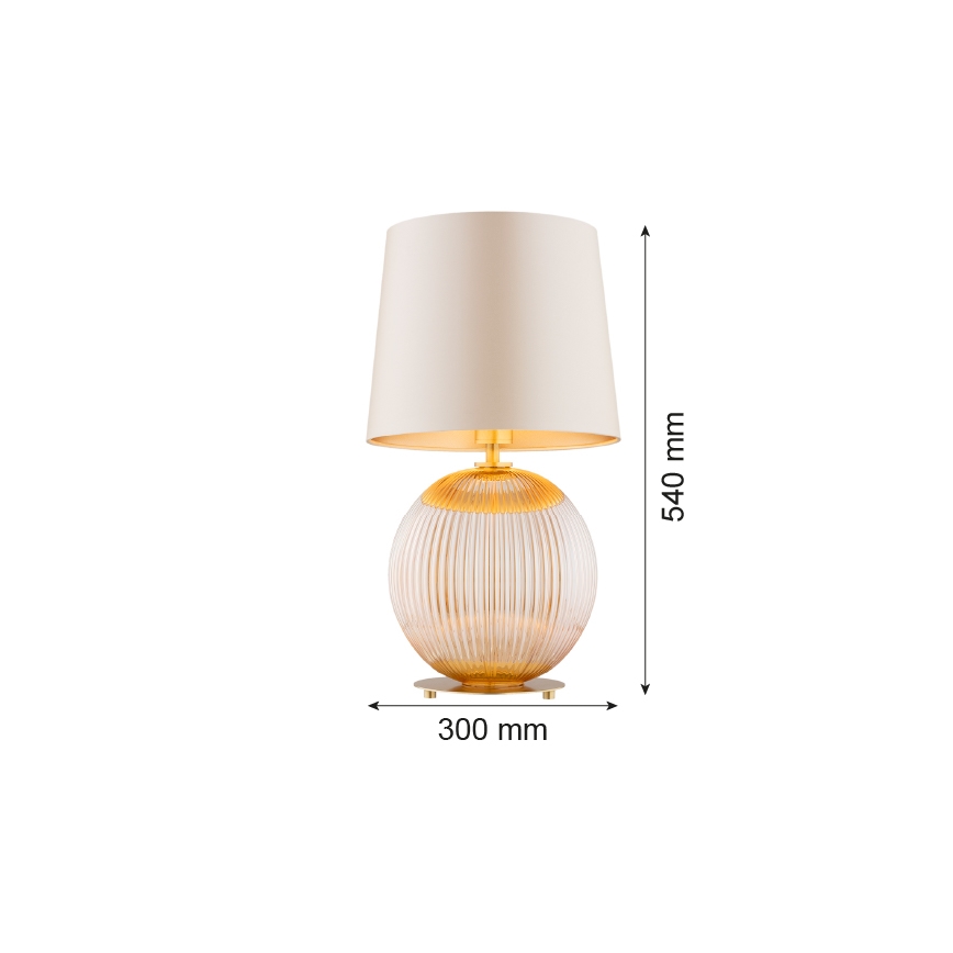 Argon 8535 - Lampada da tavolo HAMILTON 1xE27/15W/230V 54 cm color crema/beige