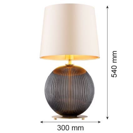 Argon 8538 - Lampe de table HAMILTON 1xE27/15W/230V 54 cm crème/noir