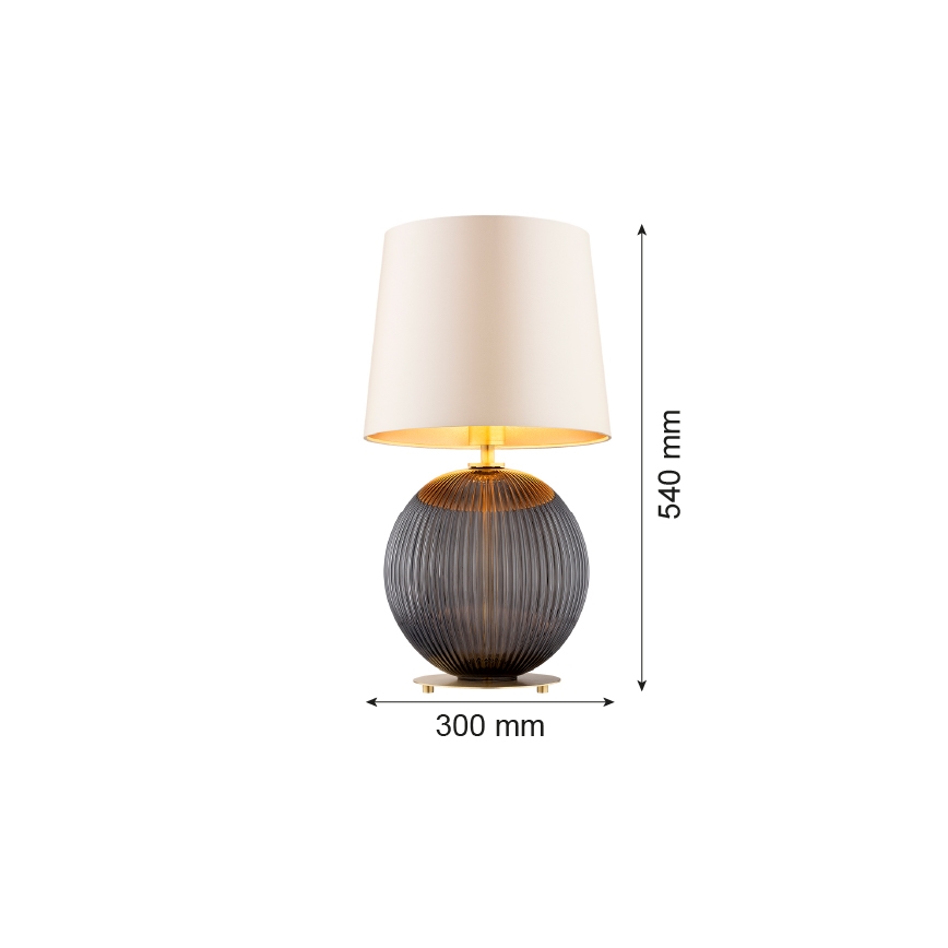 Argon 8538 - Lampe de table HAMILTON 1xE27/15W/230V 54 cm crème/noir