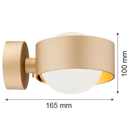 Argon 8567 - Applique da bagno MASSIMO PLUS 1xG9/6W/230V IP44 oro
