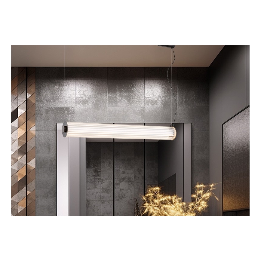 Argon 8625 - Lampadario LED a sospensione con filo HAMPTON LED/90W/230V 3000K 120 cm nero
