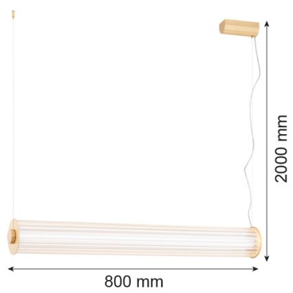 Argon 8627 - Lampadario LED a sospensione con filo HAMPTON LED/60W/230V 3000K 80 cm ottone