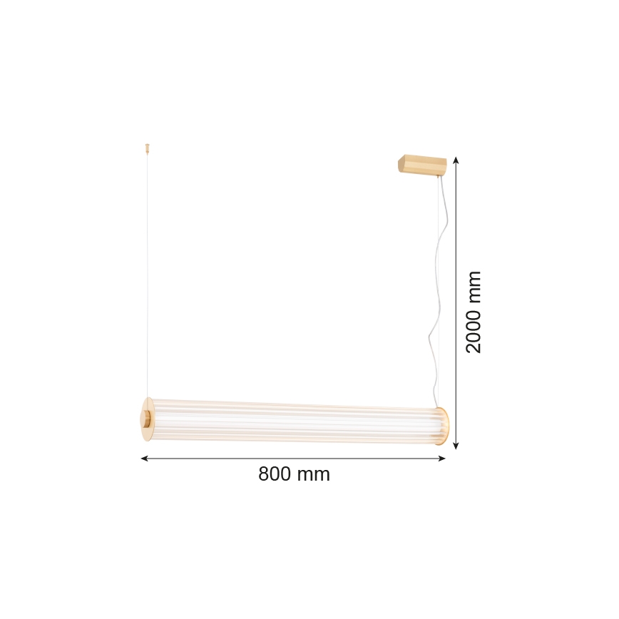 Argon 8627 - Lampadario LED a sospensione con filo HAMPTON LED/60W/230V 3000K 80 cm ottone