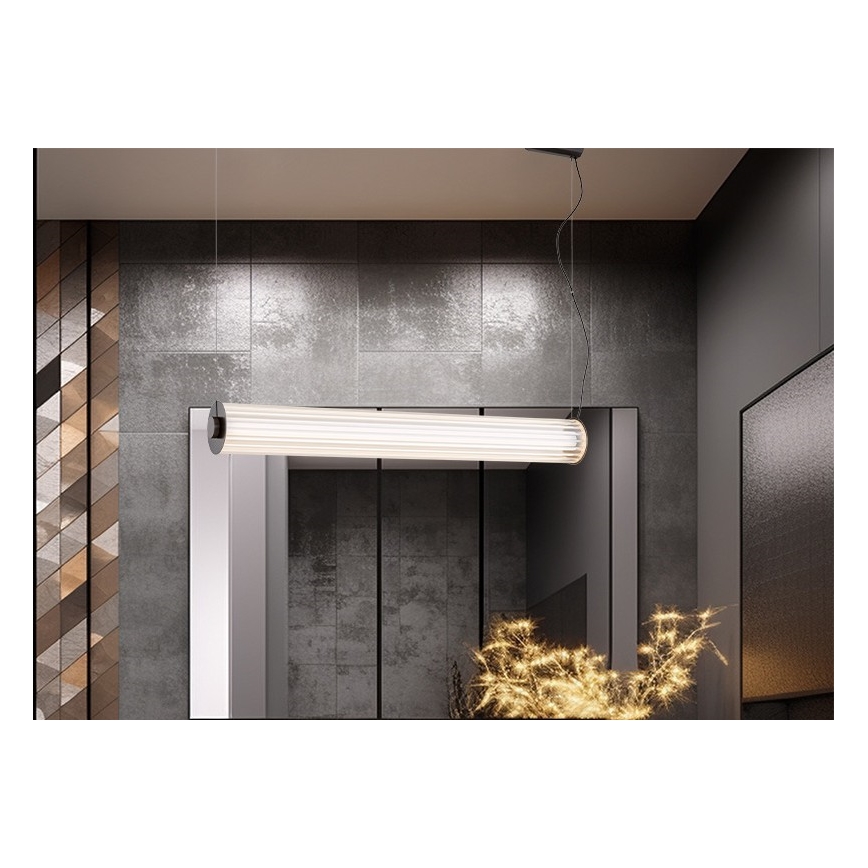 Argon 8628 - Lampadario LED a sospensione con filo HAMPTON LED/60W/230V 3000K 80 cm nero