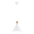 Argon 8629 - Lampadario a sospensione con filo KEGEL 1xE27/15W/230V bianco