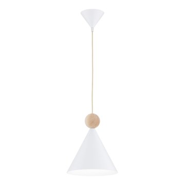 Argon 8629 - Lampadario a sospensione con filo KEGEL 1xE27/15W/230V bianco