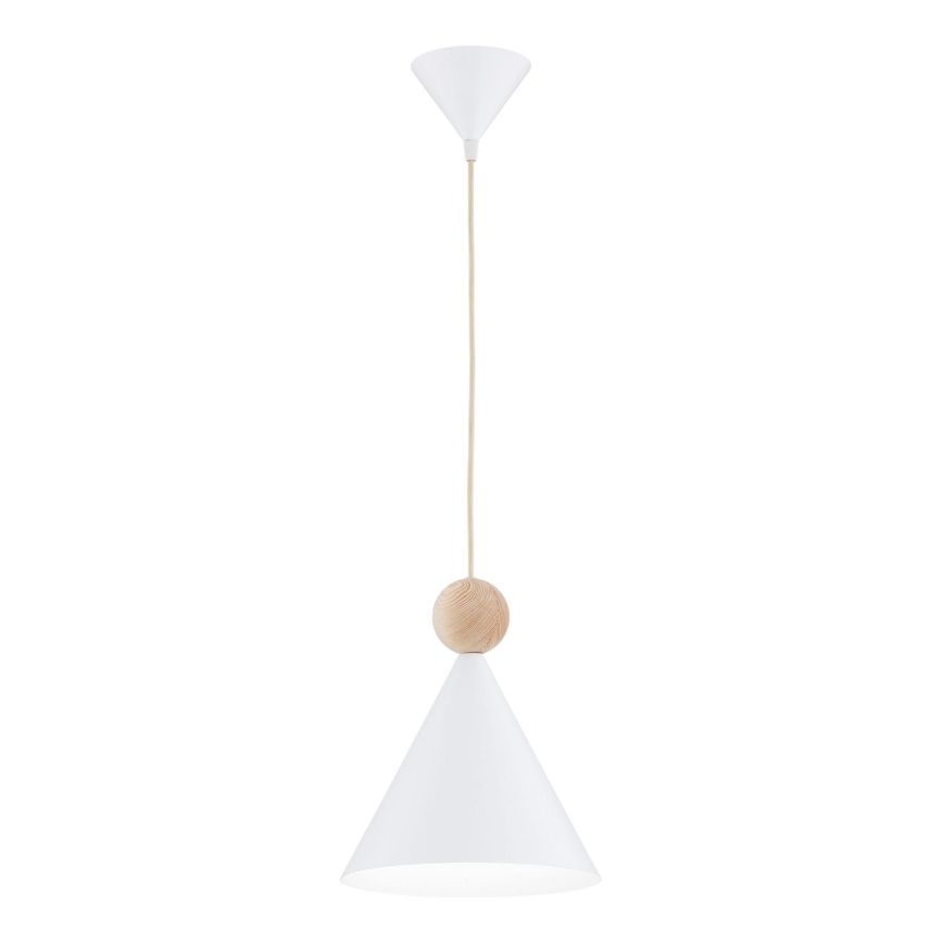 Argon 8629 - Lampadario a sospensione con filo KEGEL 1xE27/15W/230V bianco