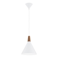 Argon 8630 - Lampadario a sospensione con filo KEGEL 1xE27/15W/230V bianco