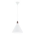 Argon 8631 - Lampadario a sospensione con filo KEGEL 1xE27/15W/230V bianco