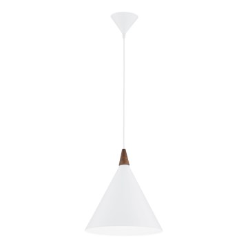 Argon 8631 - Lampadario a sospensione con filo KEGEL 1xE27/15W/230V bianco