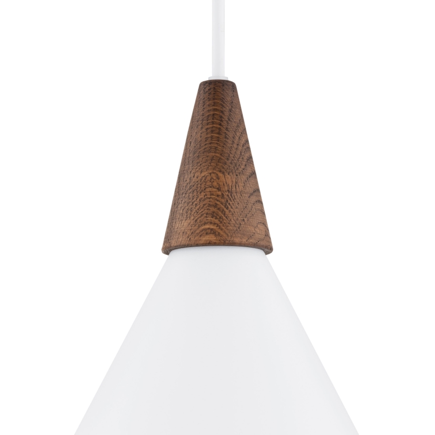 Argon 8631 - Lampadario a sospensione con filo KEGEL 1xE27/15W/230V bianco