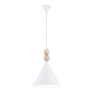 Argon 8632 - Lampadario a sospensione con filo KEGEL 1xE27/15W/230V bianco