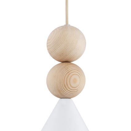 Argon 8632 - Lampadario a sospensione con filo KEGEL 1xE27/15W/230V bianco