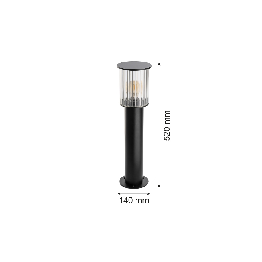 Argon 8749 - Lampada da esterno NORFOLK 1xE27/15W/230V IP44 52cm nero