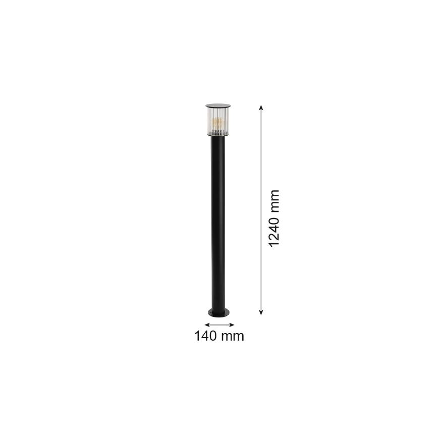 Argon 8750 - Außenleuchte NORFOLK 1xE27/15W/230V IP44 124cm schwarz