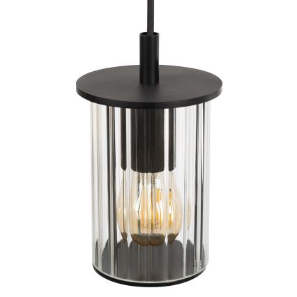 Argon 8751 - Lampadario da esterno a sospensione con filo NORFOLK 1xE27/15W/230V IP44 nero